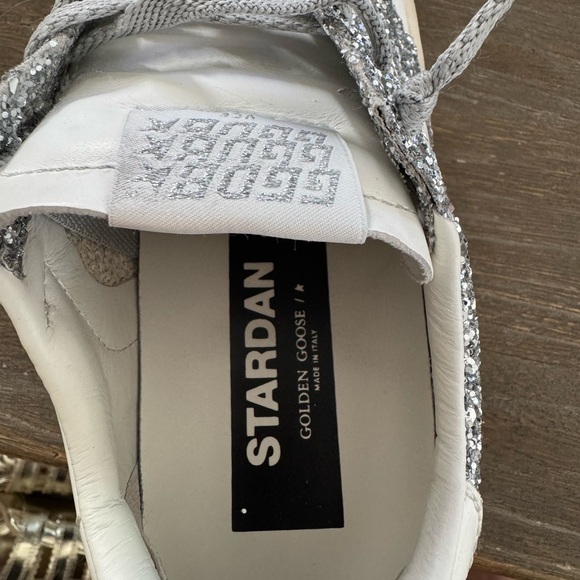 Golden Goose White and Silver Glitter Sneakers-Like New! - Picture 6 of 6